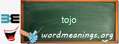 WordMeaning blackboard for tojo